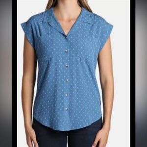 Jachs Girlfriend T-Shirt Short Sleeve Women ‎ Floral design front pockets Small